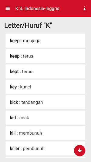 Indonesia-English Simple Dict Screenshot 2