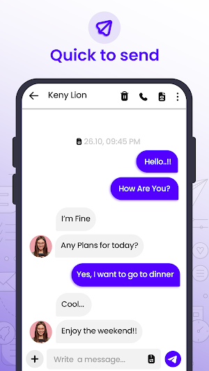 Messages: Chat & SMS Messanger Screenshot 1