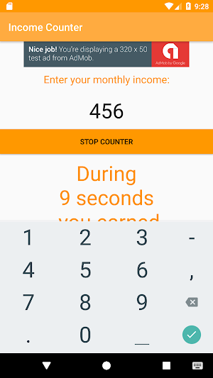 Income counter Screenshot 1