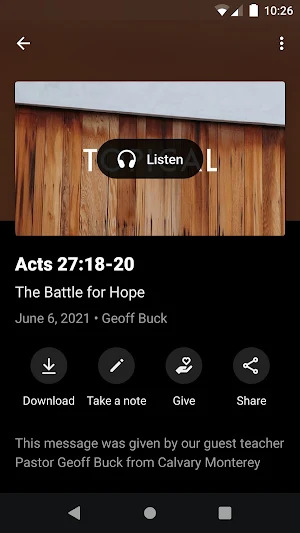 Calvary Chapel Walnut Creek Screenshot 2