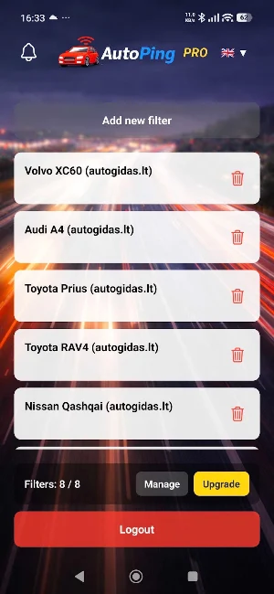 AutoPing: Car Listing Alerts Screenshot 1