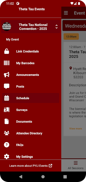 Theta Tau Events Screenshot 1