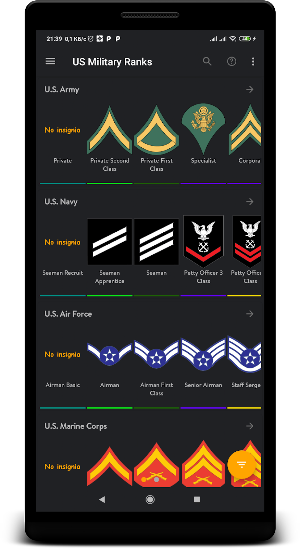 US military ranks Screenshot 0