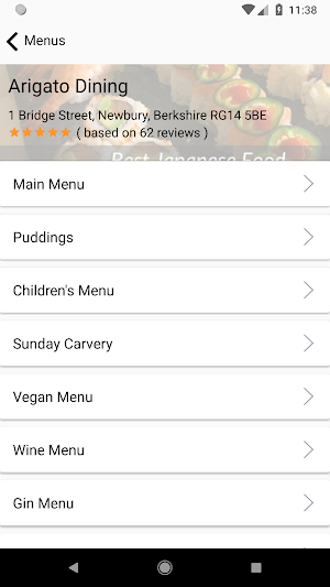 Arigato Dining Screenshot 2