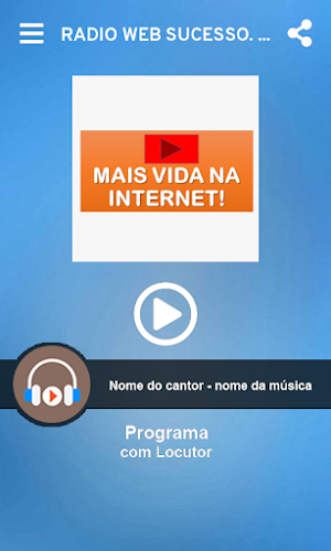 Rádio Web Sucesso. Mais vida na Web Screenshot 1