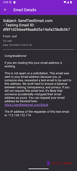 Temp Mailer Screenshot 2