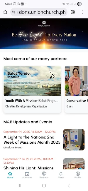 UCM Missions & Benevolence Screenshot 2