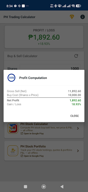 PH Trading Calculator Screenshot 2