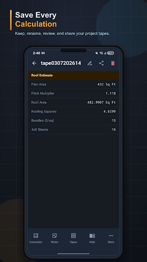 Construction Calculator Tool Screenshot 2