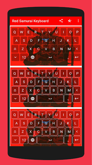 Red Samurai Keyboard Theme Screenshot 3