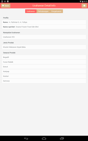 MARDI Direktori Usahawan Screenshot 2