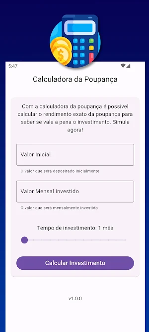 Calculadora da Poupança Screenshot 1