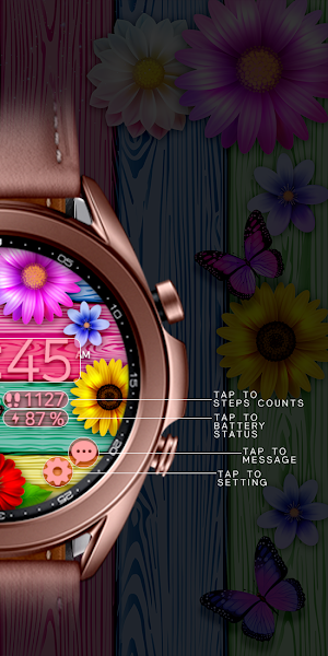 Vintage Colorful Flower_Watchf Screenshot 2