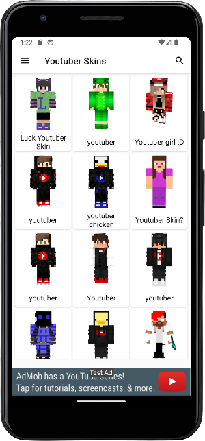 Skins Youtuber for Minecraft Screenshot 2