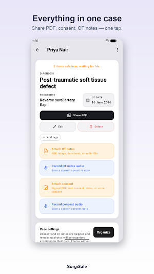 SurgiSafe Case photo organizer Screenshot 1