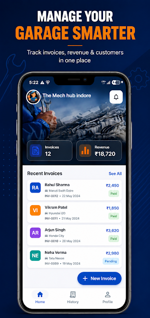 Garage Invoice – Billing App Screenshot 0