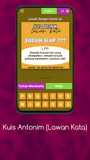 Tebak Lawan Kata: Antonim Seru Screenshot 3