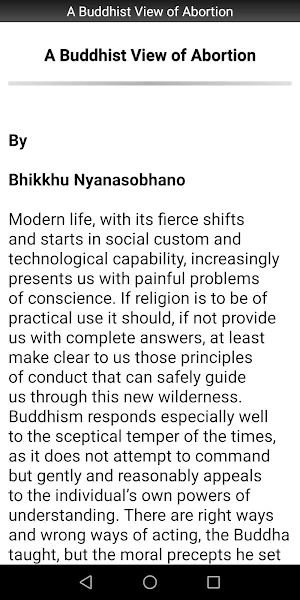 A Buddhist View of Abortion Screenshot 1