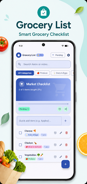 Easy Grocery Checklist Screenshot 0