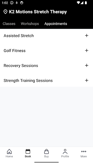 K2 Motions Stretch Therapy Screenshot 1