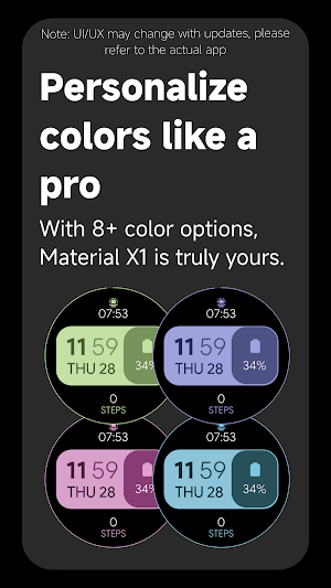 Material X1 Watch Face Screenshot 2