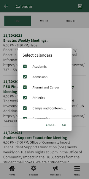Plymouth State Link Screenshot 2