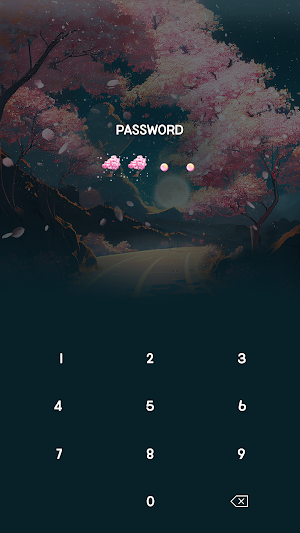 카카오톡 테마 - 달과 함께하는 벚꽃길 Screenshot 3