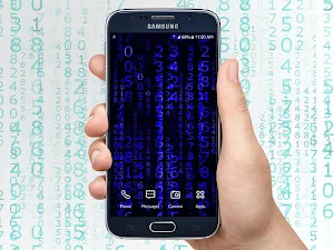 Digital Matrix Code Rain Live Wallpaper Screenshot 3