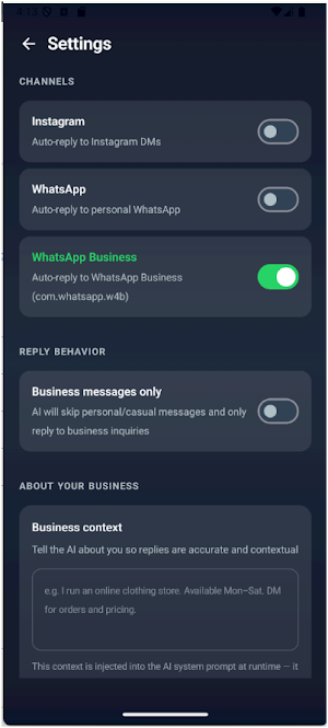 ReplyPulse: AI Auto Reply Bot Screenshot 1