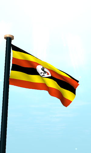 Uganda Flag 3D Free Wallpaper Screenshot 1