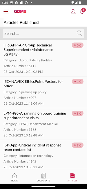 QDMS Wiki–Hospitality Services Screenshot 3