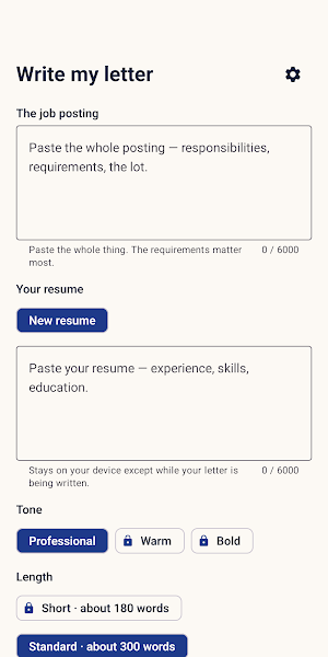CoverCraft: AI Cover Letters Screenshot 0