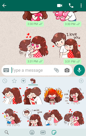 Romantic Love Story Stickers Screenshot 1