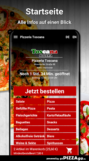 Pizzeria Toscana Hannover Screenshot 1