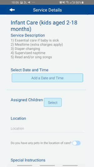 KidiBliss : On-demand Kids Care Service Screenshot 3