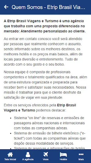 Etrip Brasil Viagens e Turismo Screenshot 1