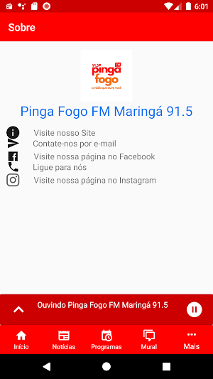 Pinga Fogo FM Maringá 91.5 Screenshot 3