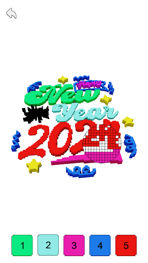 Happy New Year 2024 Voxel 3D Screenshot 2