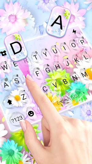 Colorful Sunflowers Keyboard Background Screenshot 1