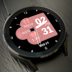 Rose Gold Hybrid Watch Face Screenshot 1