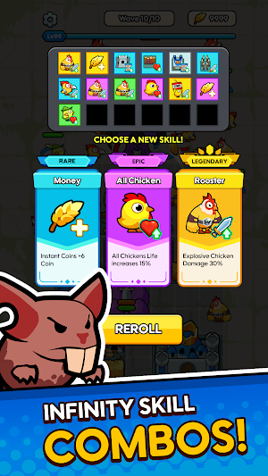 Chicken Defense: Puzzle RPG Screenshot 0