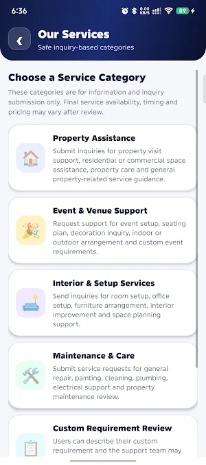 Al-Falah Palace Services Screenshot 2