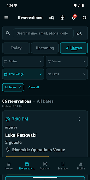 EVA Staff Application Screenshot 1