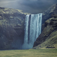 Aesthetic Waterfall Wallpaper