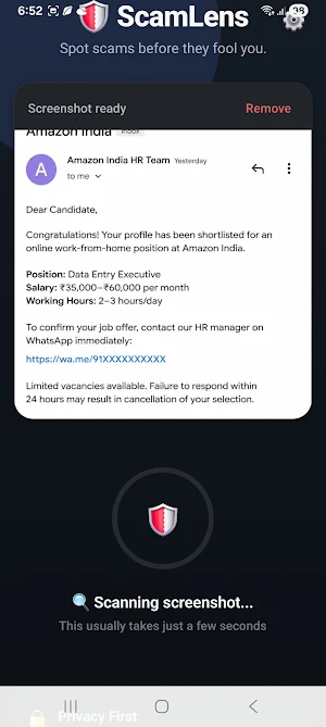ScamLens: AI Scam Detector Screenshot 3