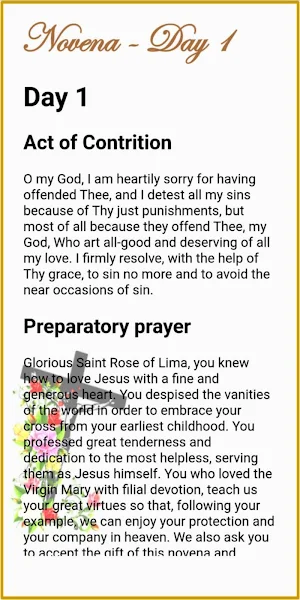 Saint Rose of Lima Devotion Screenshot 1