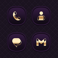 Stacked Golden - Purple Icons