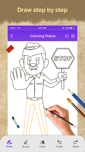 Draw Police Suit Step by Step Screenshot 3