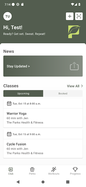 The Parks Health & Fitness Screenshot 1