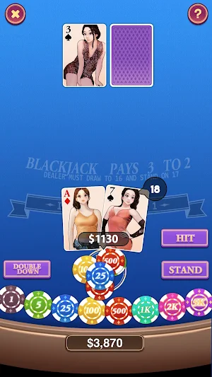 Sexy blackjack girls: make 21 Screenshot 1